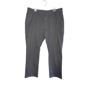 Prana Mens Straight Fit Pants Charcoal Gray Size 38 Organic Cotton Outdoor